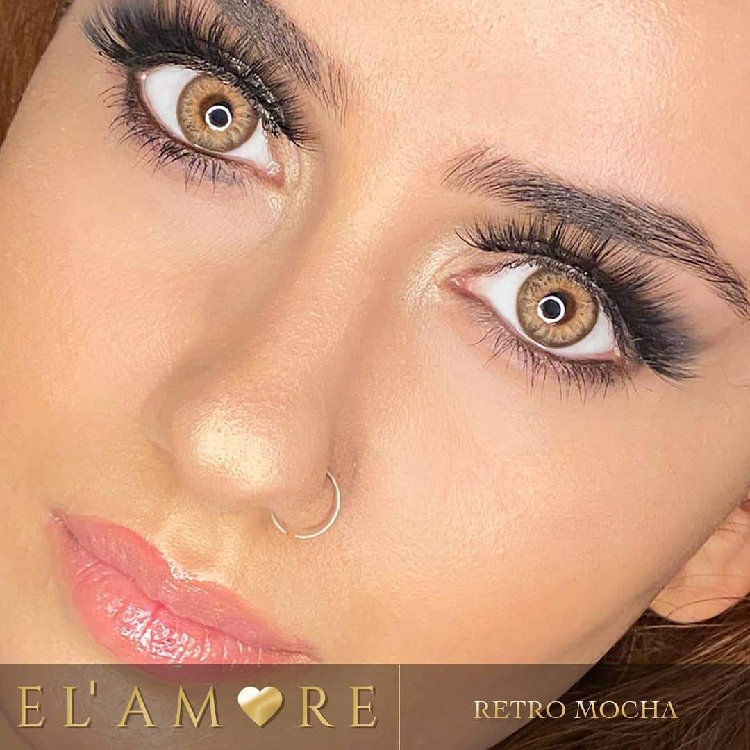Elamore Retro Mocha Coloured lenses