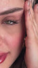 Breeze Green lenses on dark brown eyes