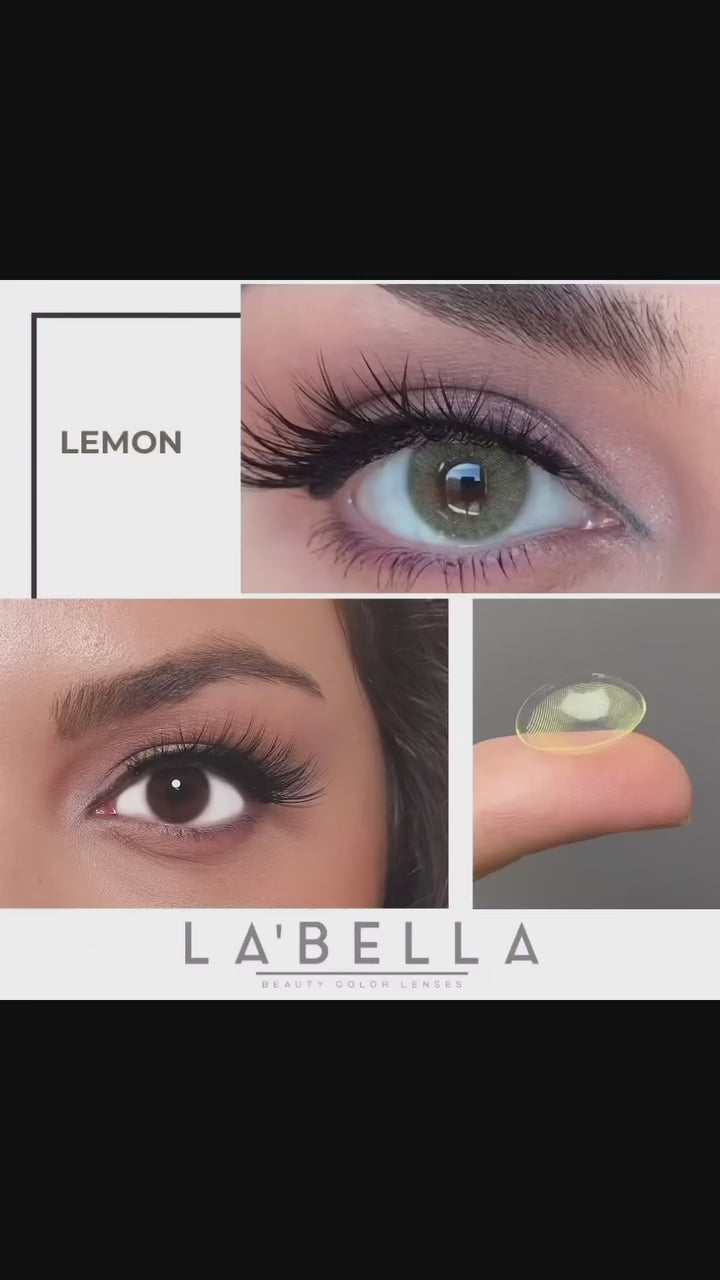 Labella Lemon Lenses on light brown eyes