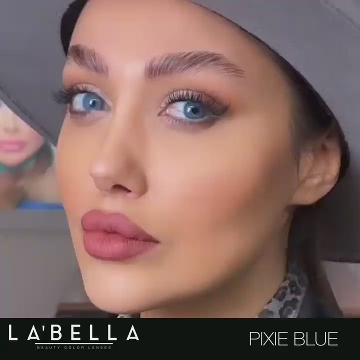 Labella Pixie Blue on dark brown eyes 