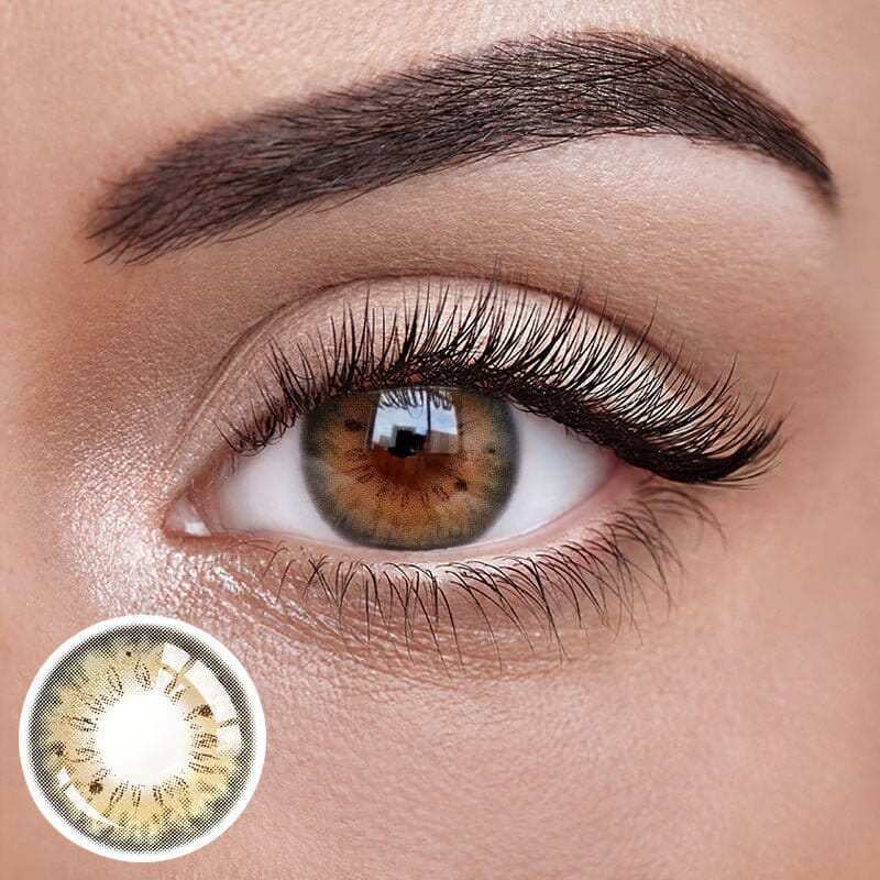 Golden Olive Colored Contact Lenses