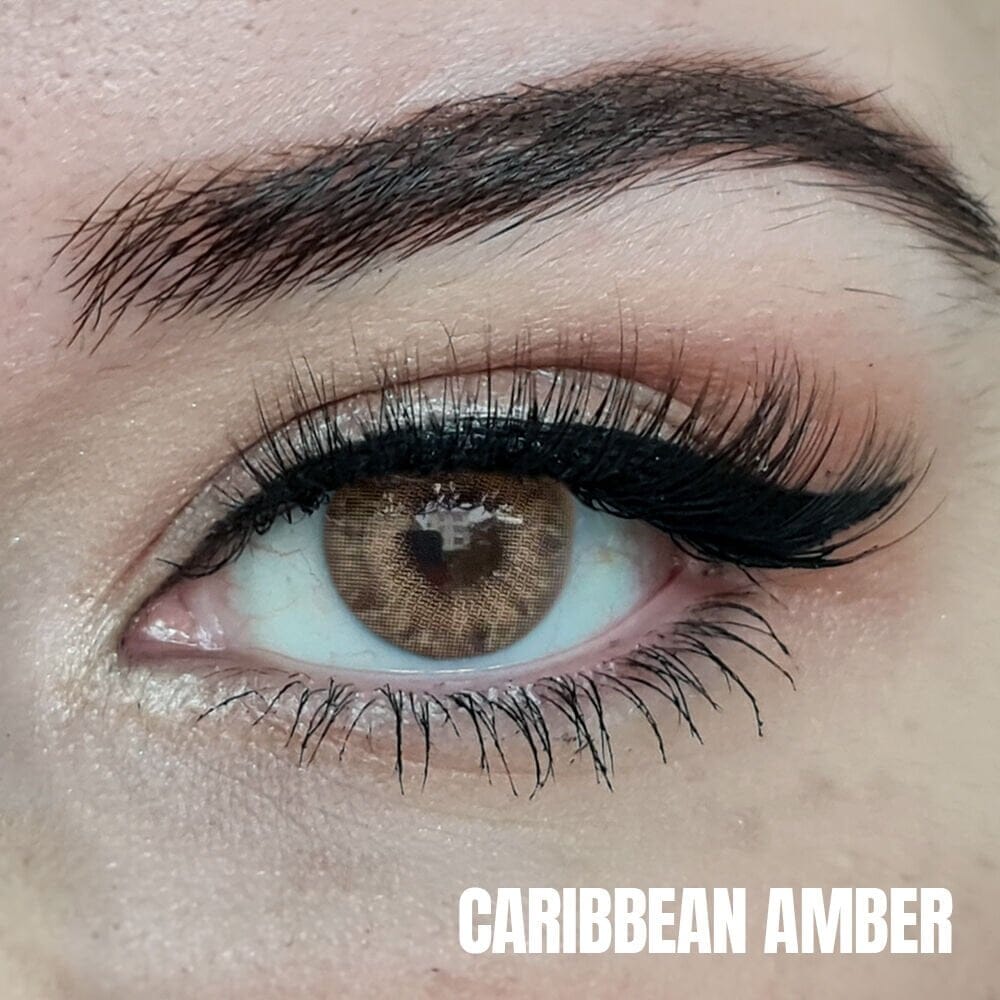 Hypnose Caribbean Amber colored contact lenses 