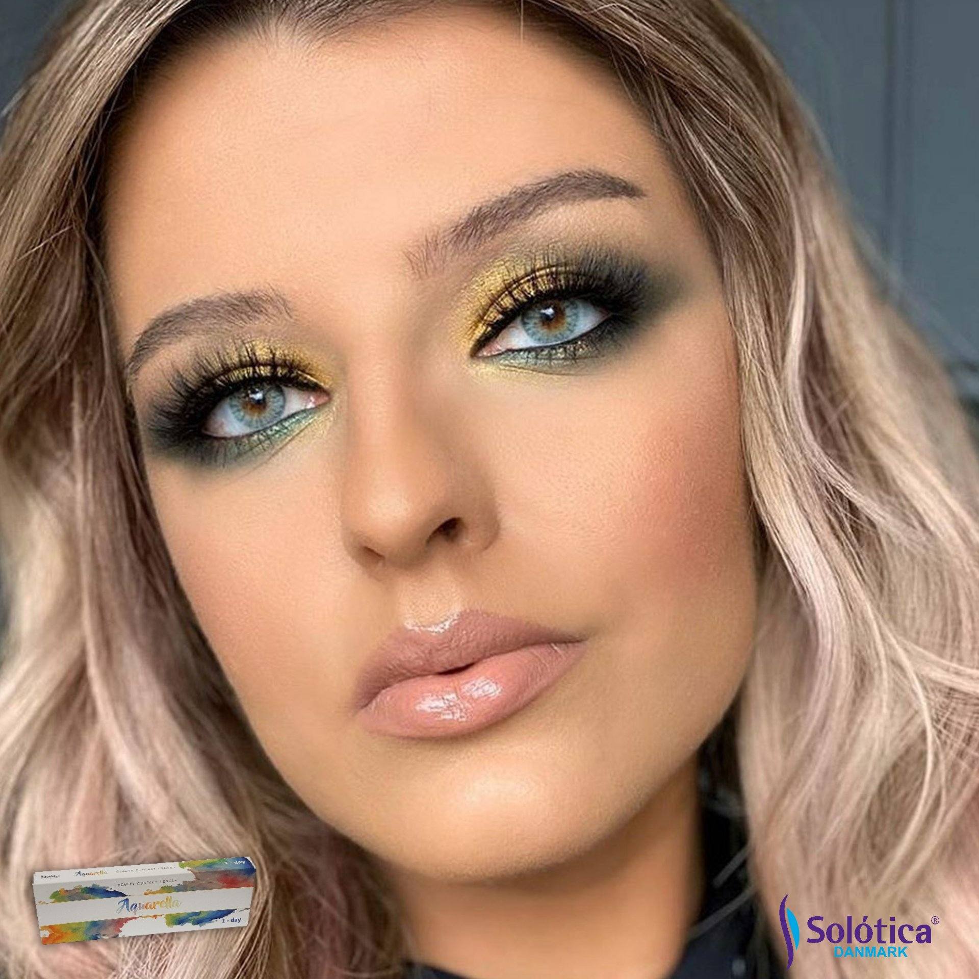 Solotica Aquarella Cyan Blue-1 day