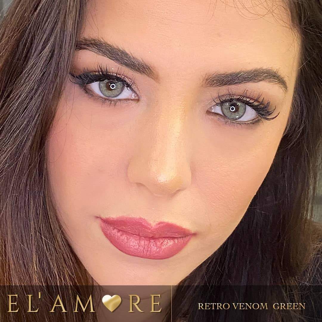Elamore Retro Venom Green lenses