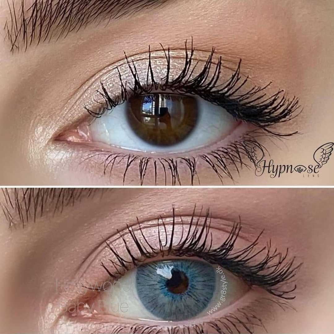 Hypnose Hollywood baby blue on dark brown eyes 